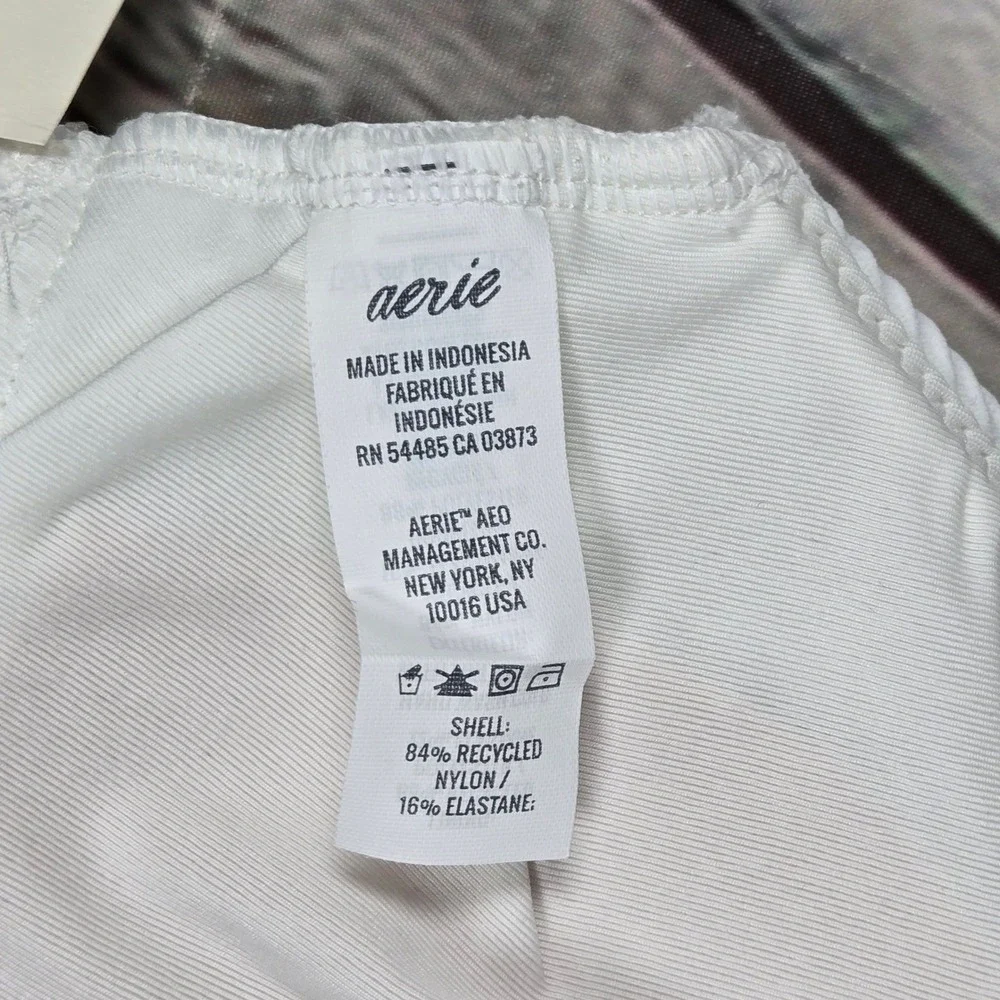 Aerie Scoop Ribbed Bikini‎ Swim Top White XXS